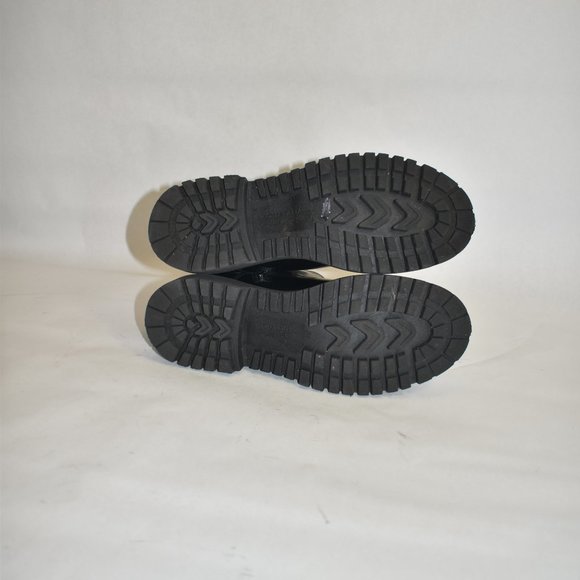 $550 AQUATALIA PATENT LEATHER WATERPROOF MOTO lug BOOT BLACK 8.5 (P1) - Picture 6 of 7